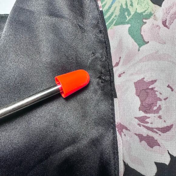 Lulus | Women | Legendary Romantic Dark Floral Chiffon Wrap Maxi Dress | Size XL - Picture 12 of 16